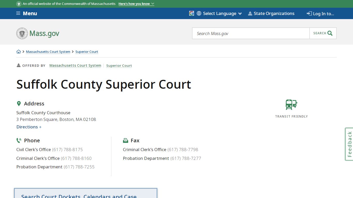 Suffolk County Superior Court | Mass.gov